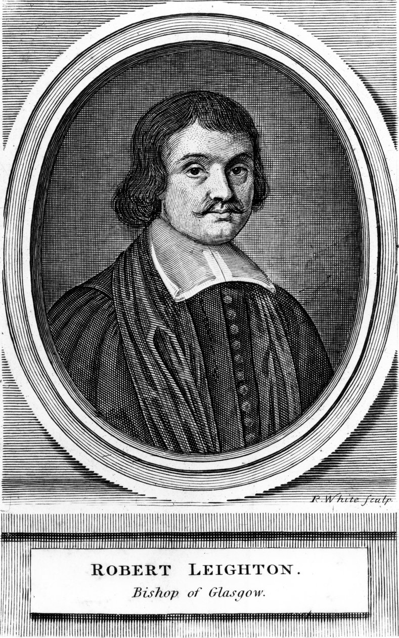 Robert Leighton, Glasgow Başpiskoposu, Robert White tarafından yapılan baskı, c.1670-99 by Scottish School