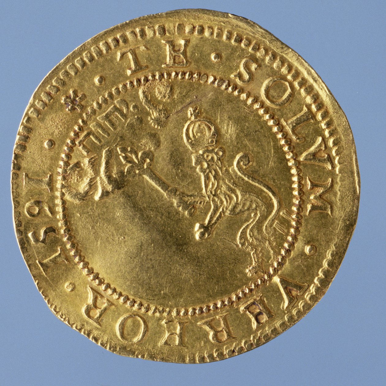 4 pound İskoç (şapka) James I, Edinburgh nane, 1591 (ters) (altın) (ön yüz için bkz. 58855) by Scottish School
