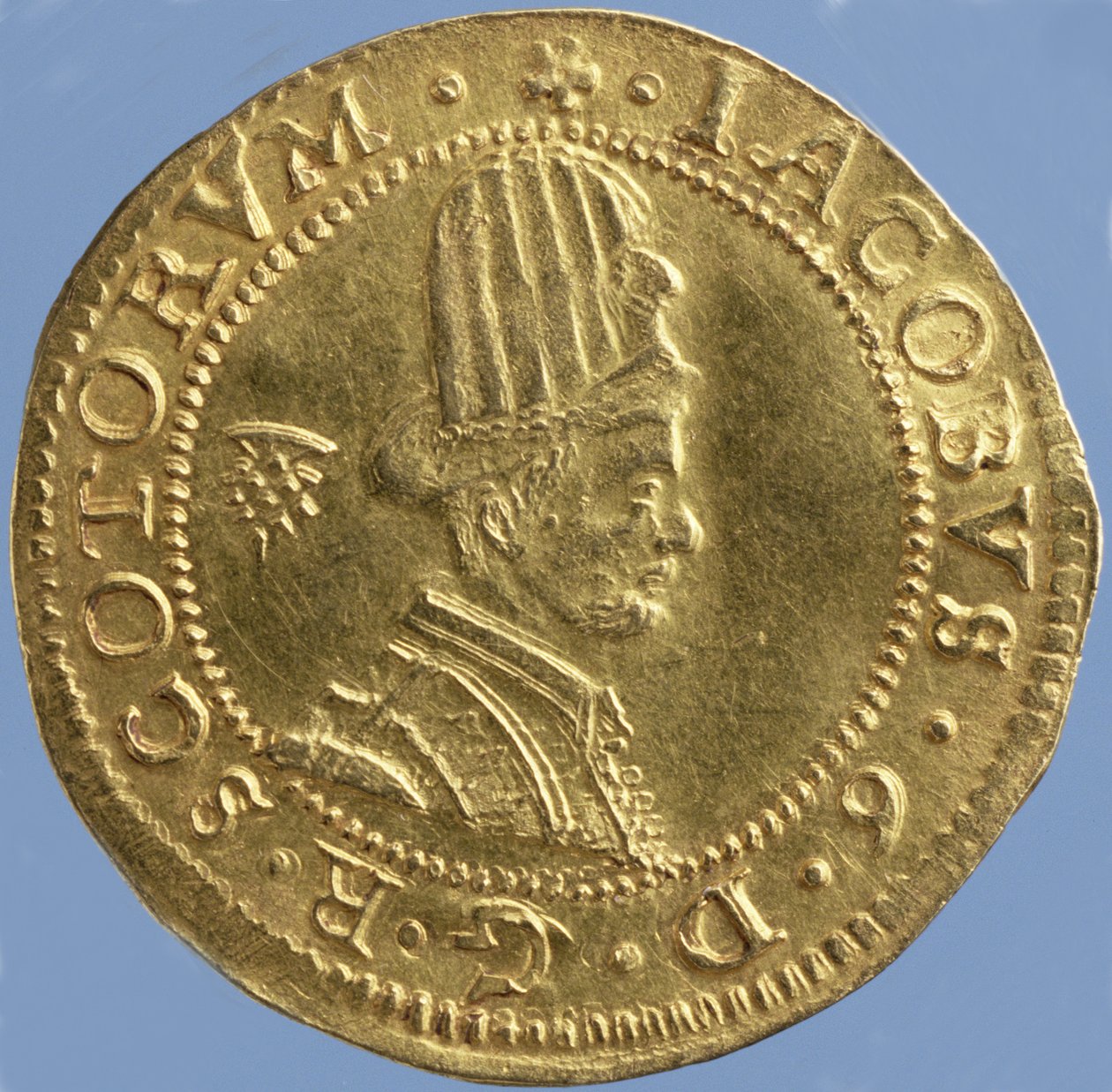 4 pound İskoç (şapka) James VI, Edinburgh mint, 1591 (ön yüz) (altın) (ters için bkz. 244626) by Scottish School