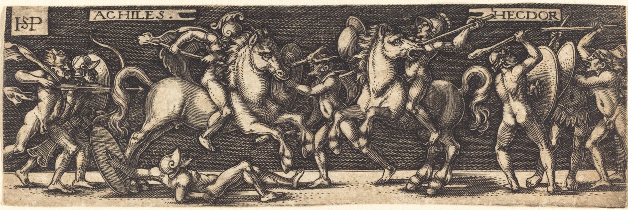 Aşil ve Hektor by Sebald Beham