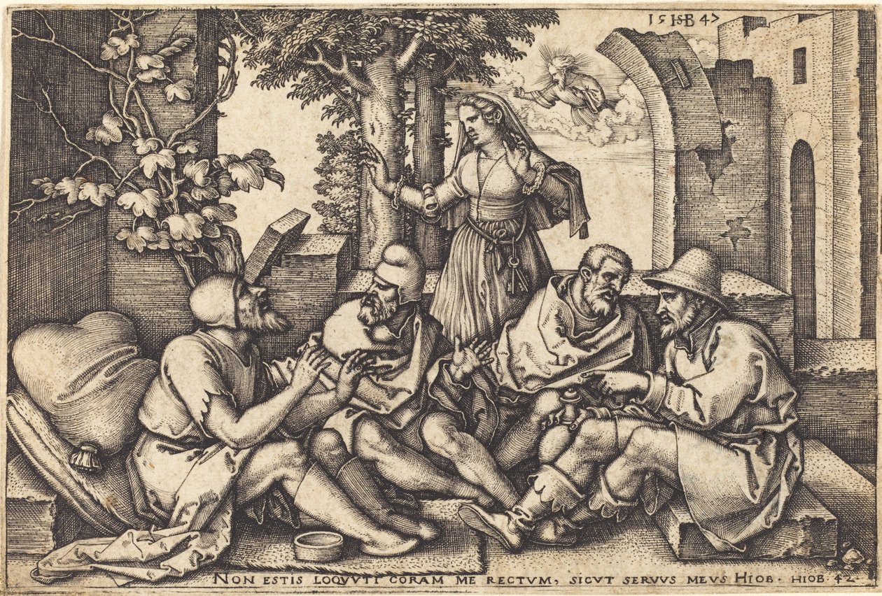 Arkadaşlarıyla iş sohbeti by Sebald Beham
