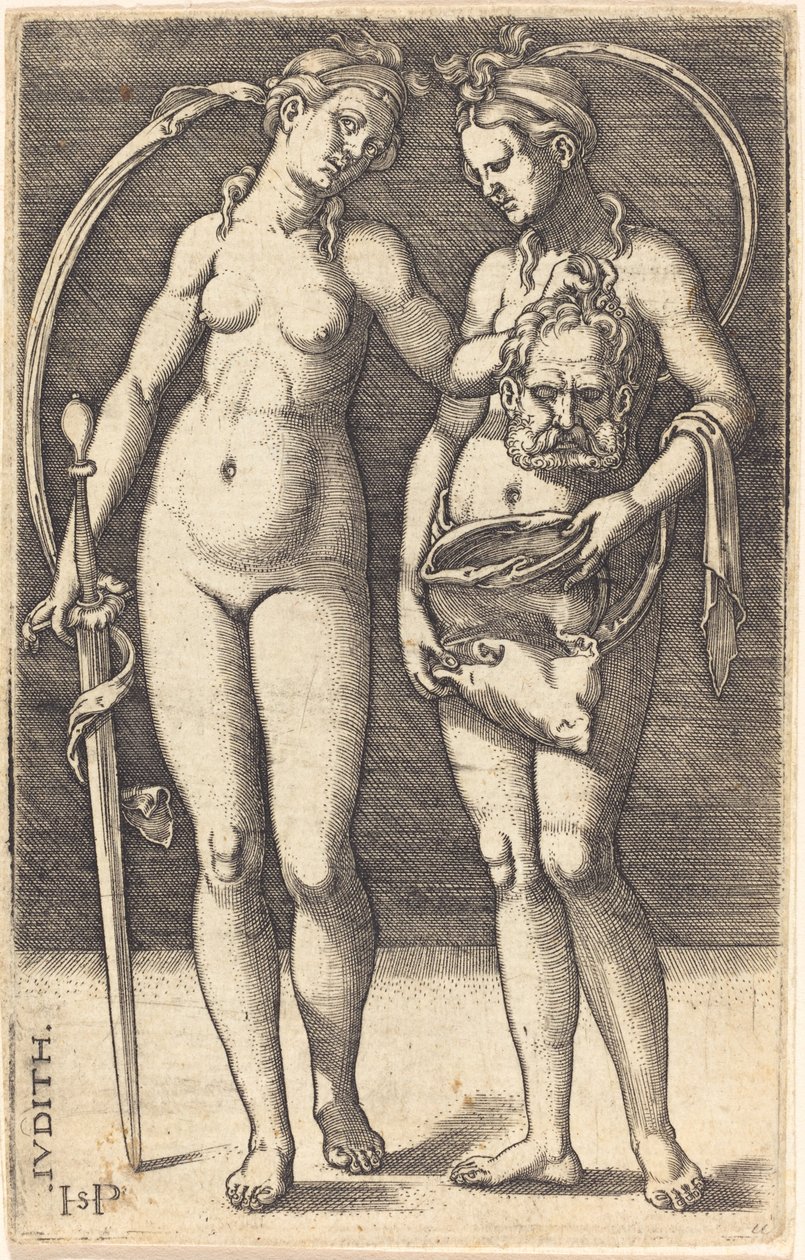 Judith ve Hizmetçisi Ayakta by Sebald Beham