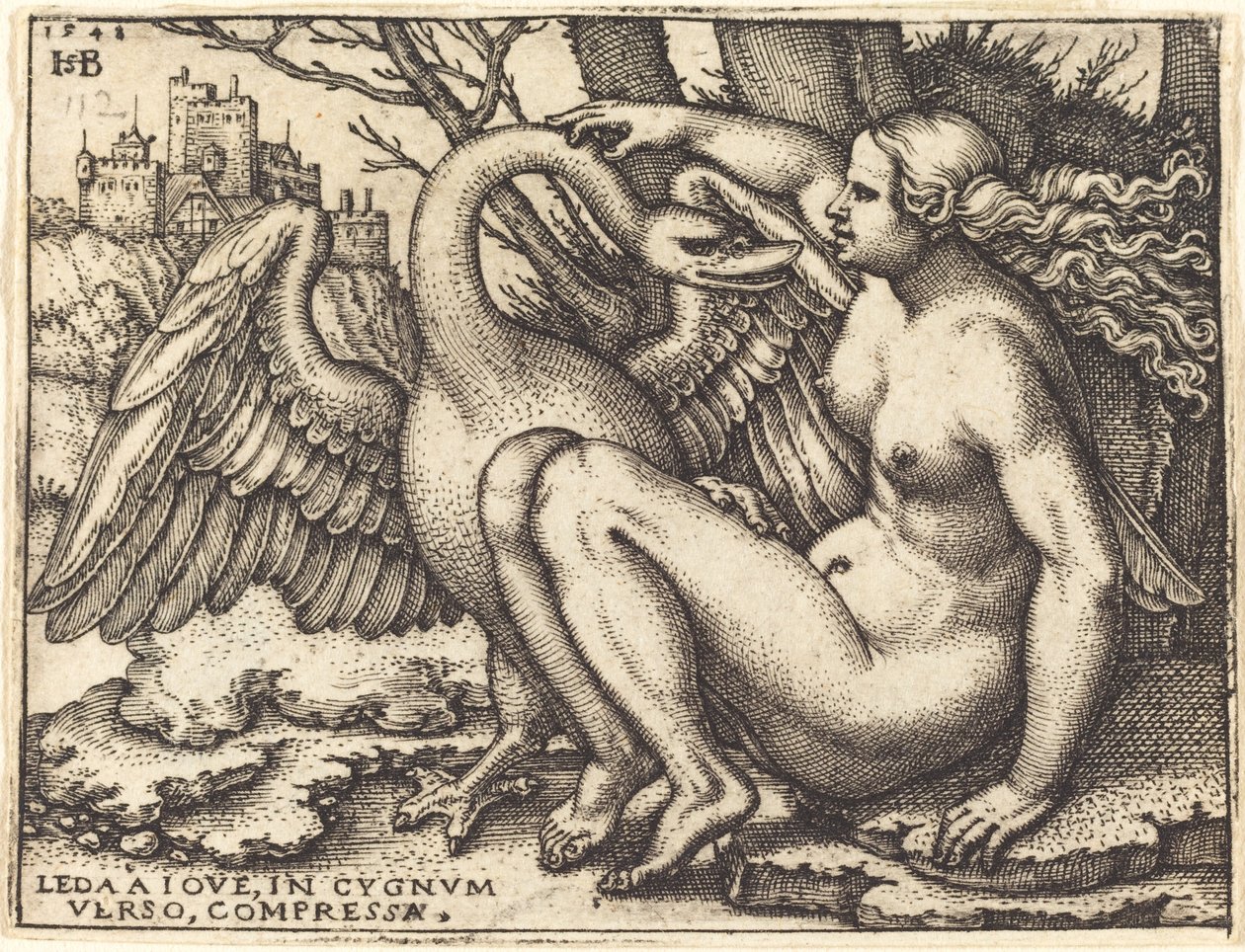 Leda ve Kuğu by Sebald Beham