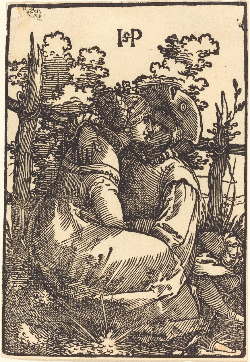 Bir çitin yanında aşıklar by Sebald Beham