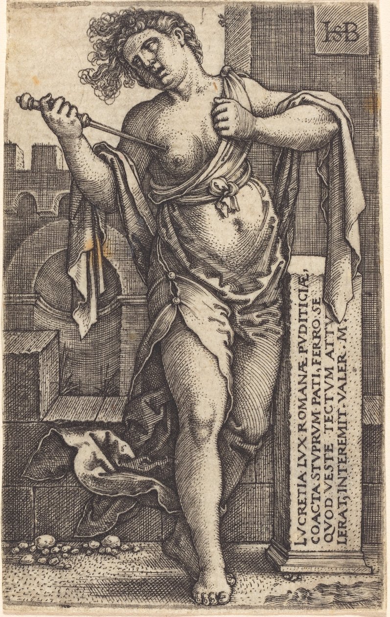 lucretia ayakta by Sebald Beham