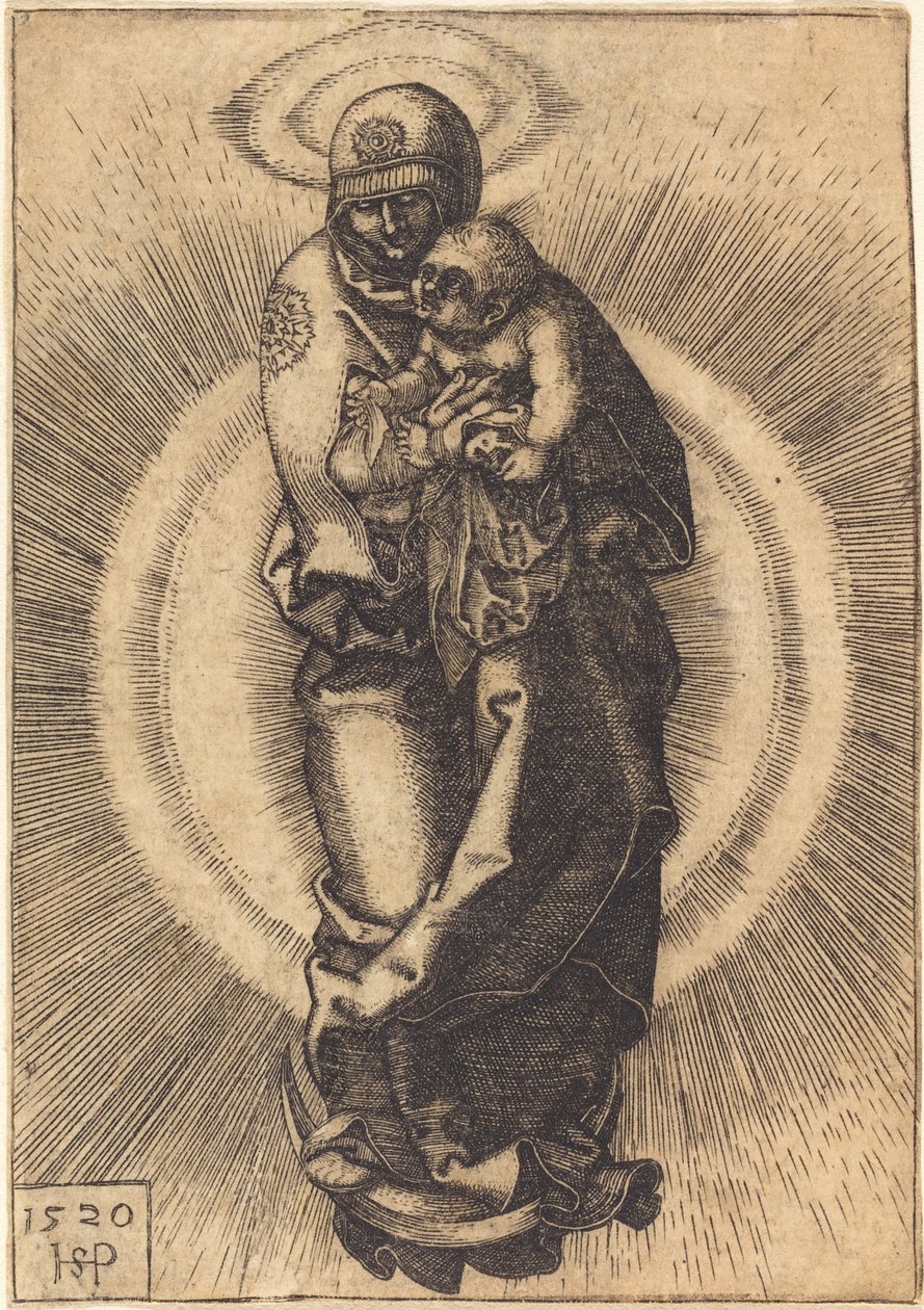 Yarım Ay'da Madonna by Sebald Beham