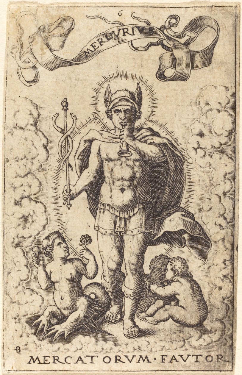 Merkür by Sebald Beham
