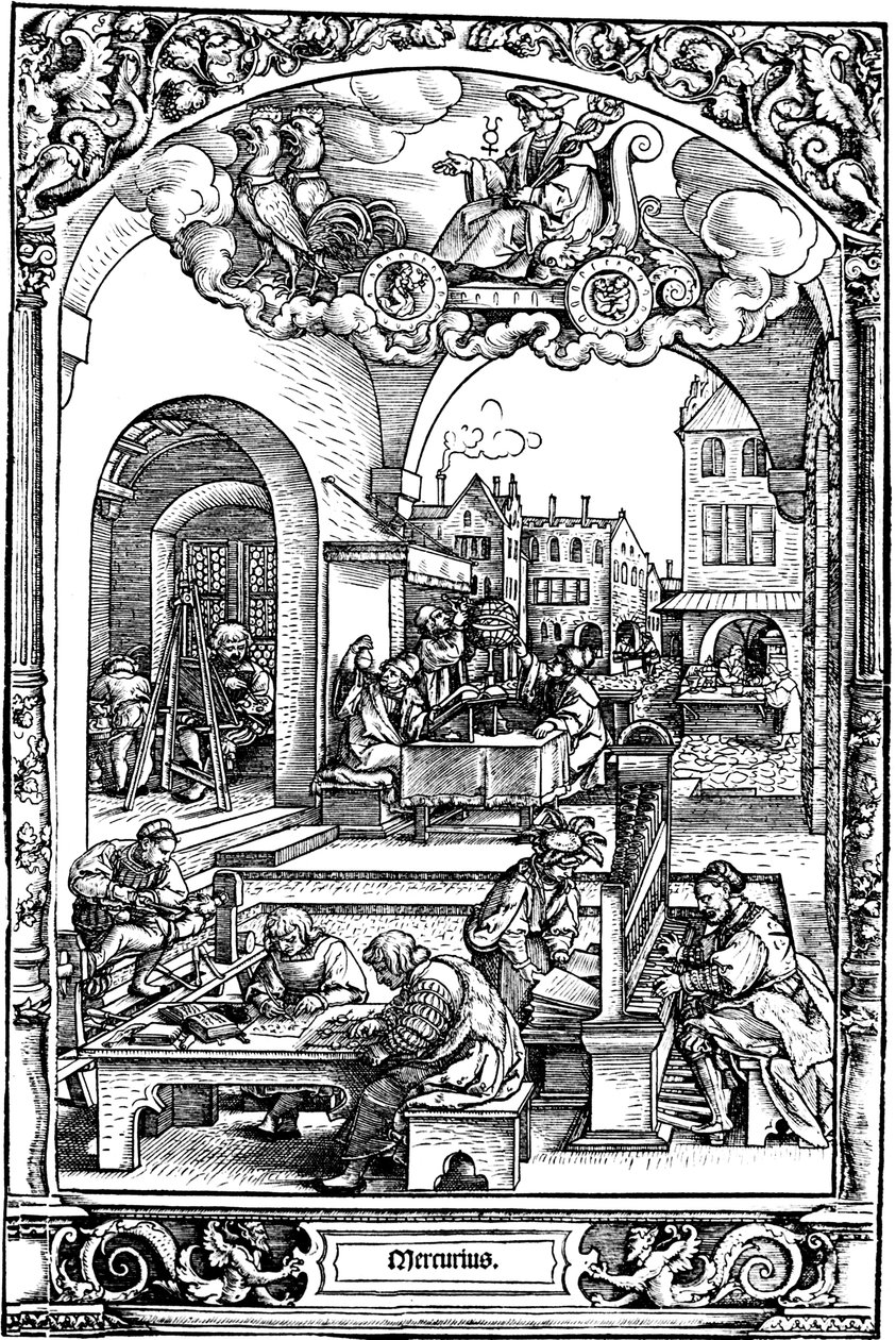 Merkür, 1531 by Sebald Beham