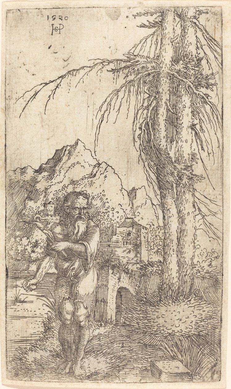 Bir Manzarada Aziz Jerome by Sebald Beham