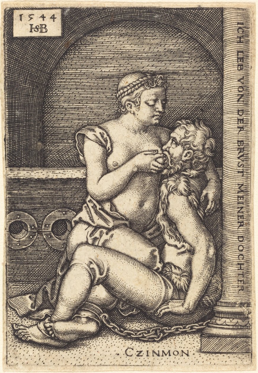 Simon ve Kızı (Cimon ve Pero) by Sebald Beham