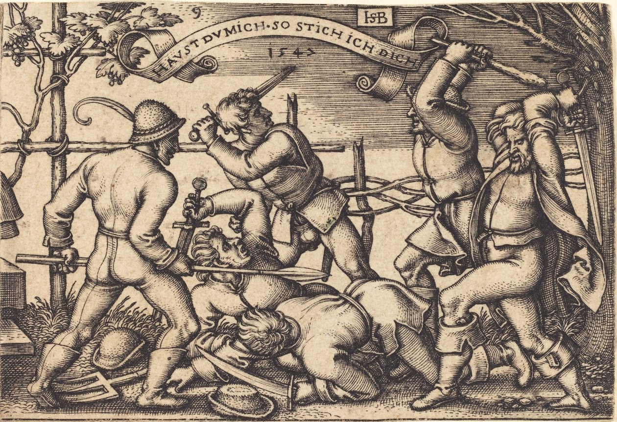köylü kavgası by Sebald Beham