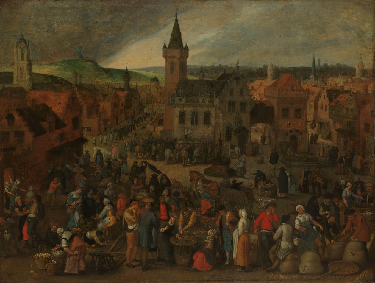 Flaman Kasabasında Pazar Günü by Sebastiaen Vrancx