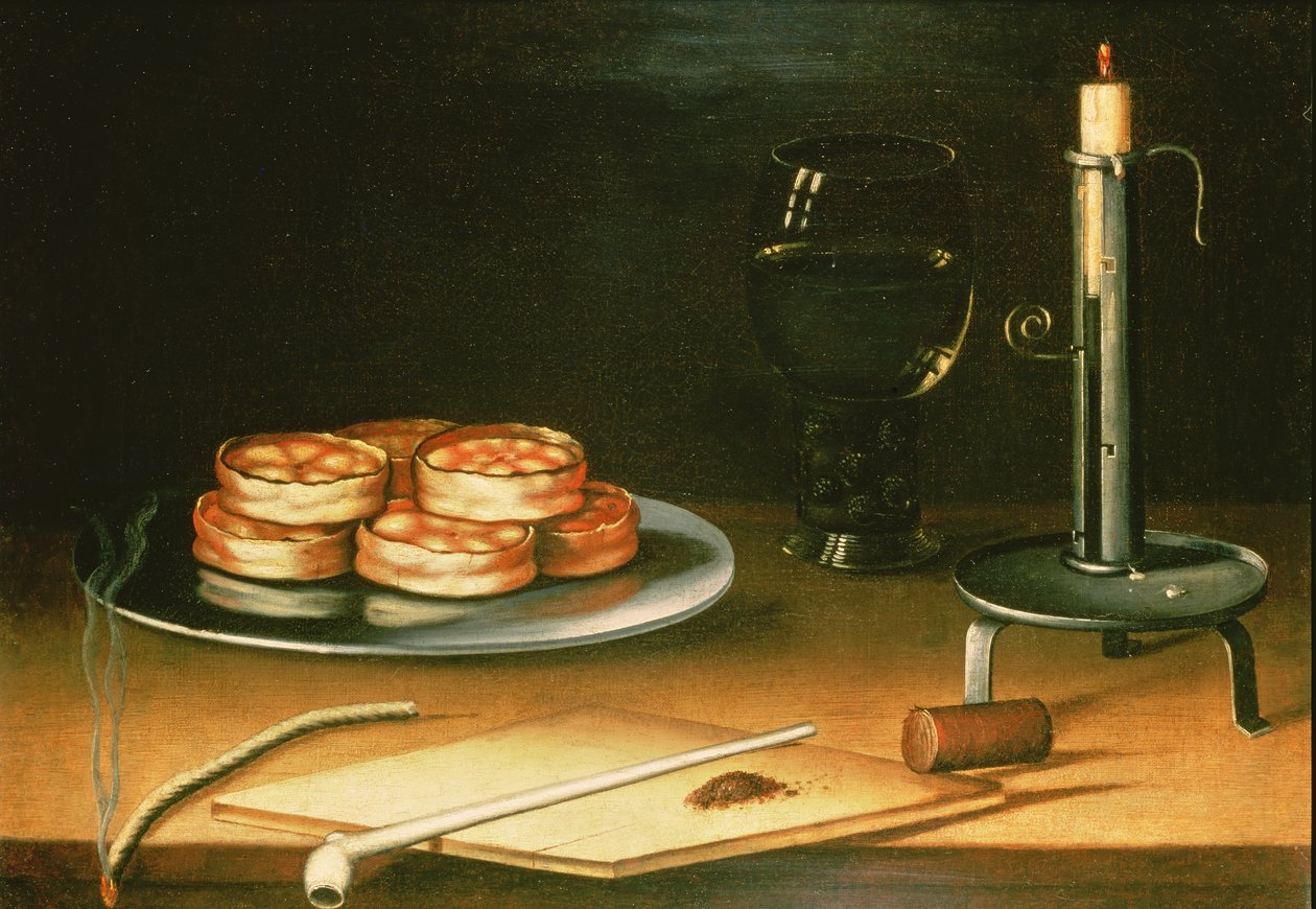 Tart ile Natürmort by Sebastian Stoskopff