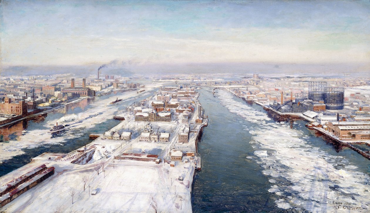 Kuzey Görünümü Queensboro Köprüsü (tuval üzerine yağlı boya) by Sebastian Cruset