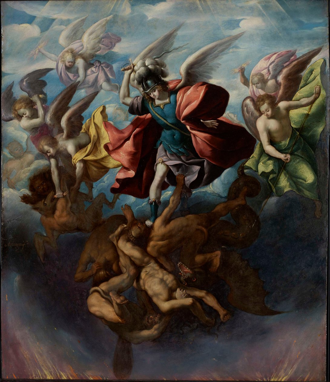 Asi Meleklerin Düşüşü, c. 1650. by Sebastian Lopez de Arteaga