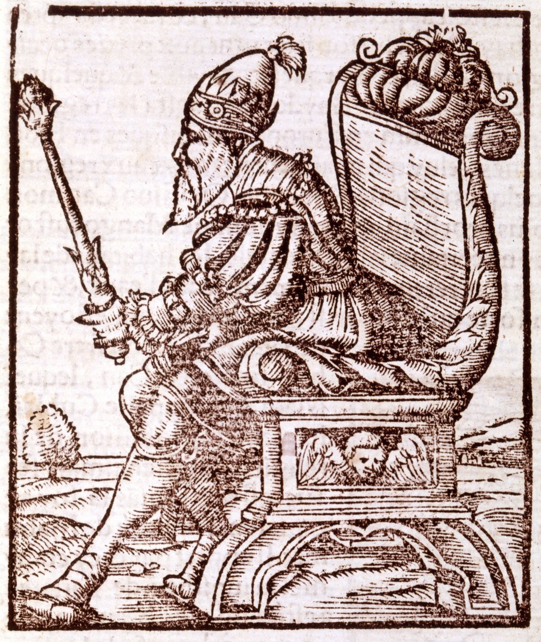 Qubilai (Kubilai Khan, Moğol Yuan hanedanlığının (1215-1294) ilk imparatoru - S. Munster tarafından “” Cosmographia” da. Paris by Sebastian Munster