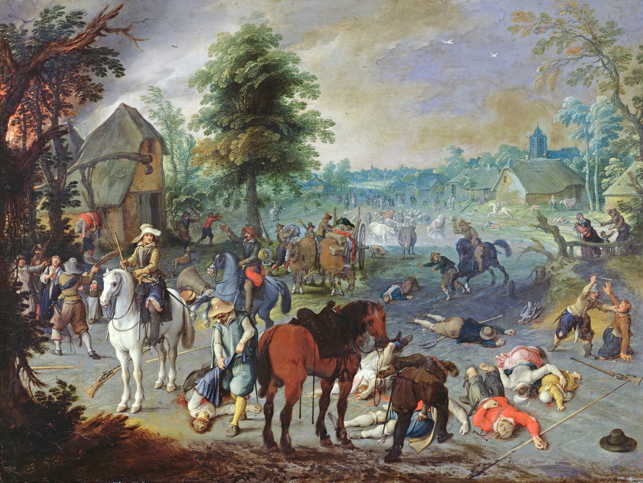 Köyde Yağma Sahnesi by Sebastian Vrancx