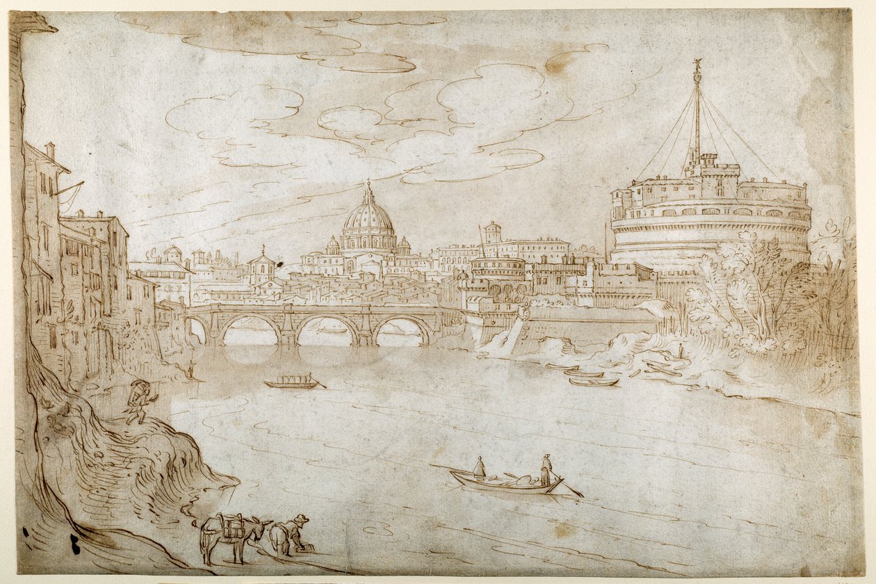 Vatikan Sarayı ve Castel S. Angelo ile Aziz Petrus