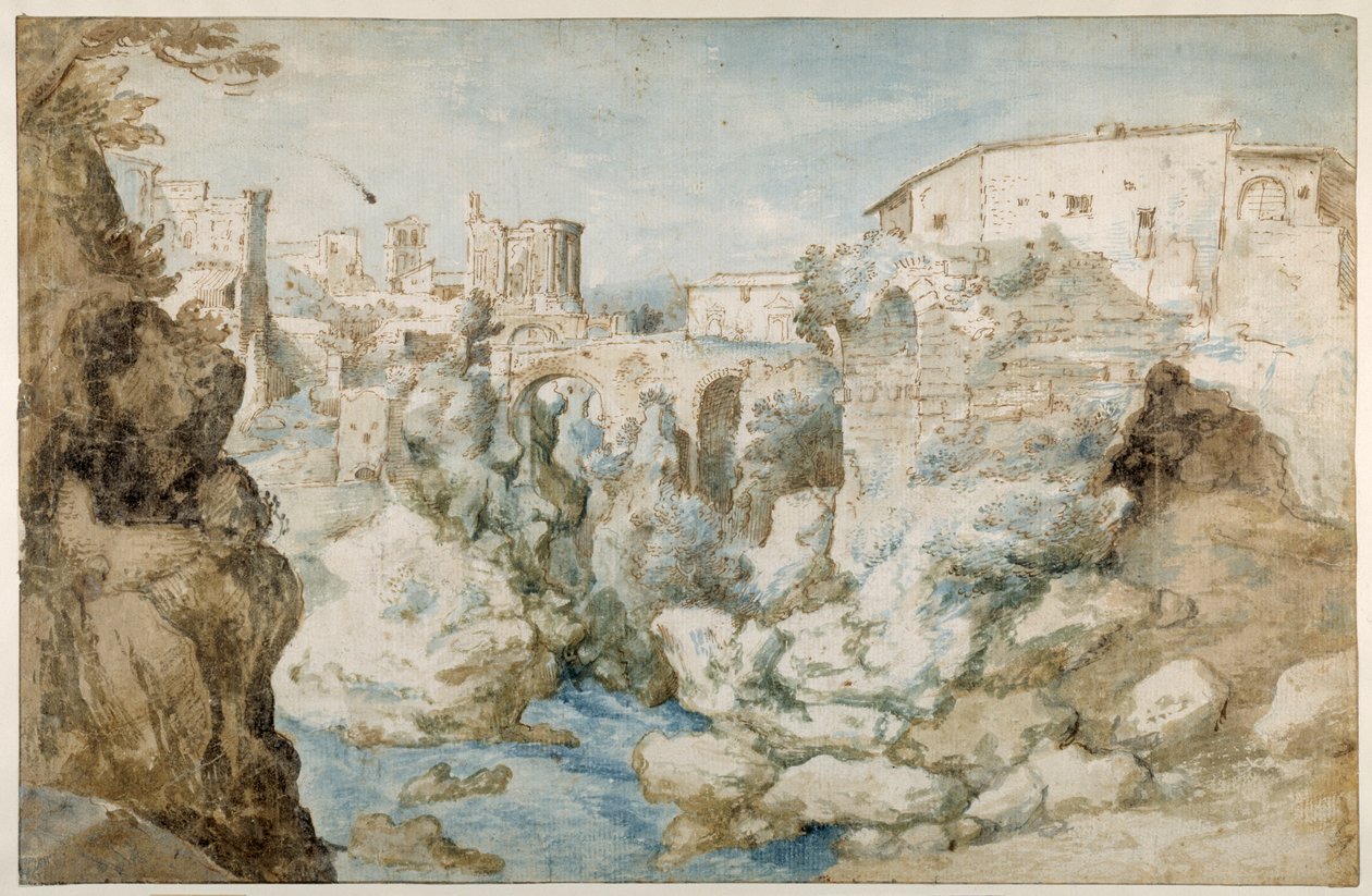 Tiburtine Sibyl Tapınağı ve Şelaleleri ile Tivoli