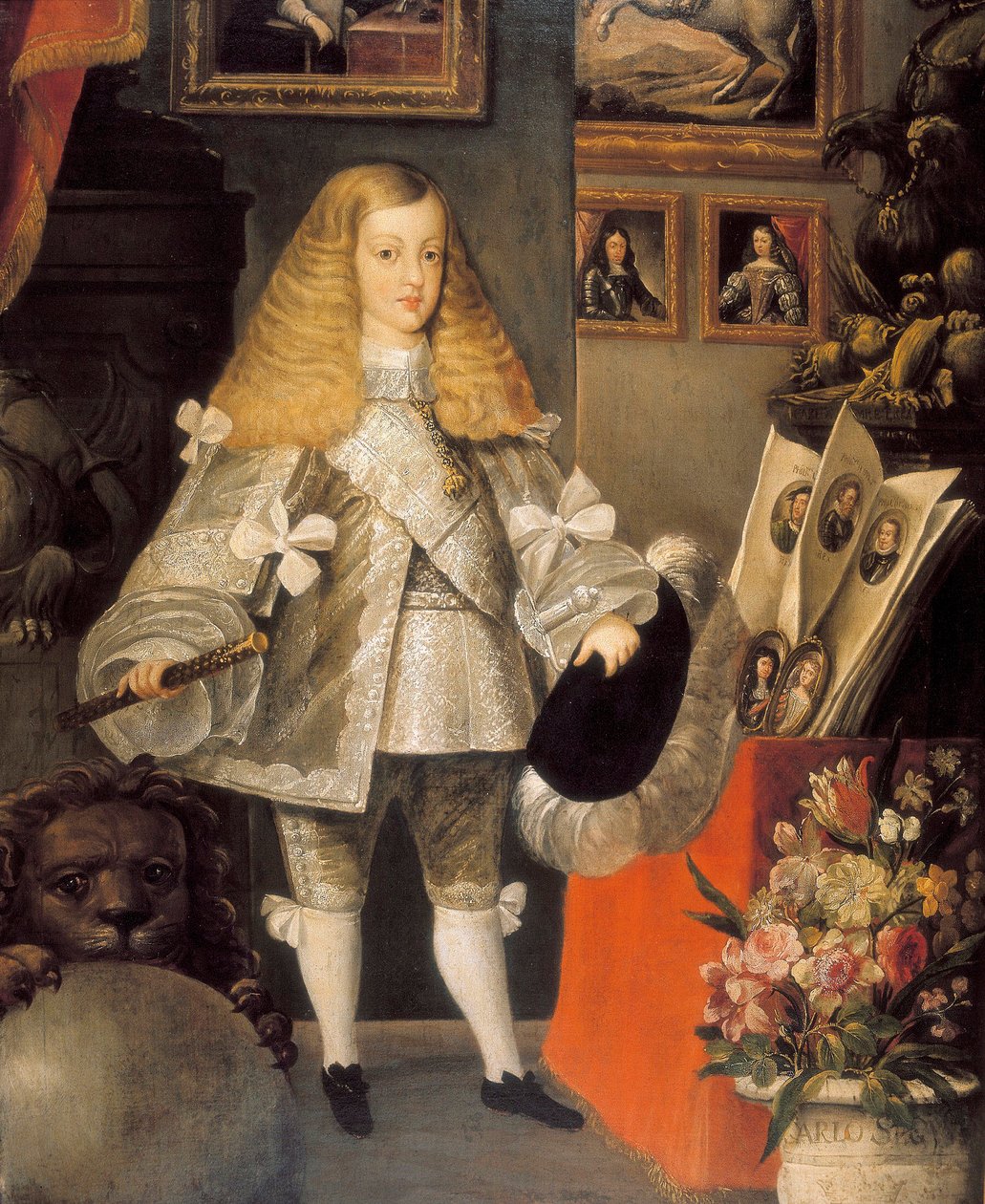“İspanya Kralı II. Charles (1661-1700) Çocuk Portresi” Detay. Herrera Barnuevo (1619-1671) tarafından Sebastian