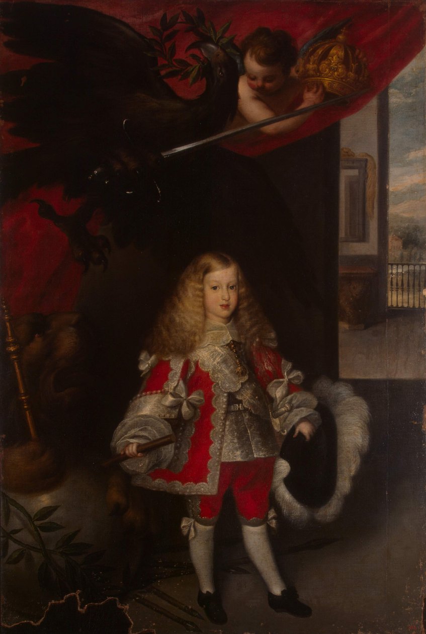 İspanya Kralı II. Charles'ın Çocukken Portresi, 1667-1670 by Sebastian de Herrera Barnuevo