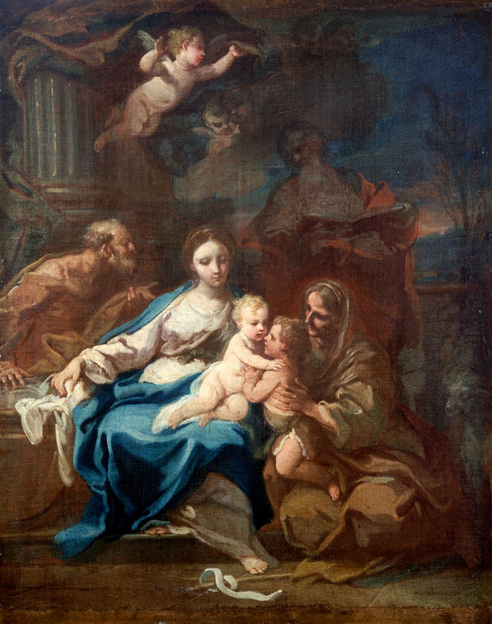 Aziz Anne, Baptist ve Zacharias ile Kutsal Aile by Sebastiano Conca