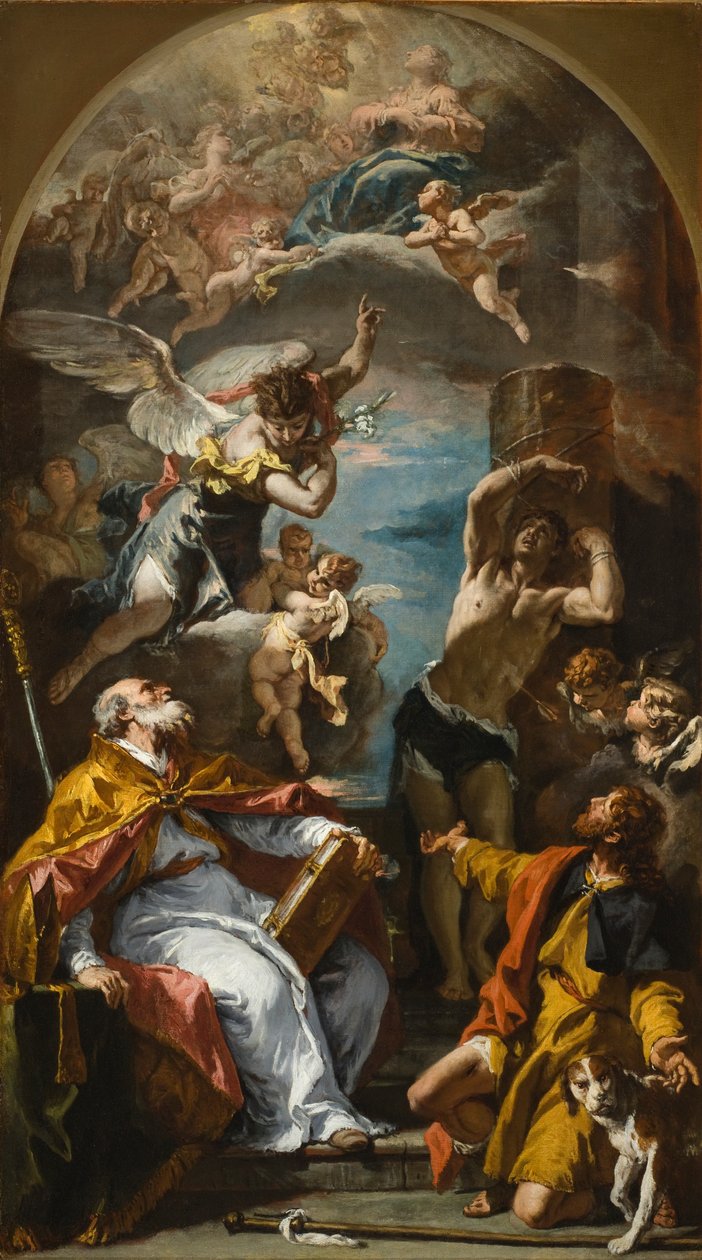 Başmelek Gabriel ve Azizler Eusebius, Roch ve Sebastian ile Bakire