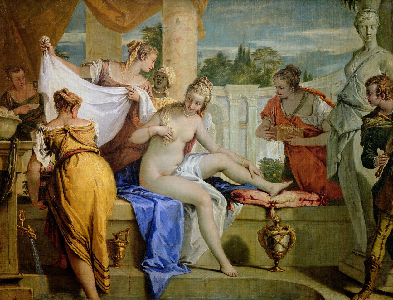 Bathsheba Banyosu, c.1725 by Sebastiano Ricci