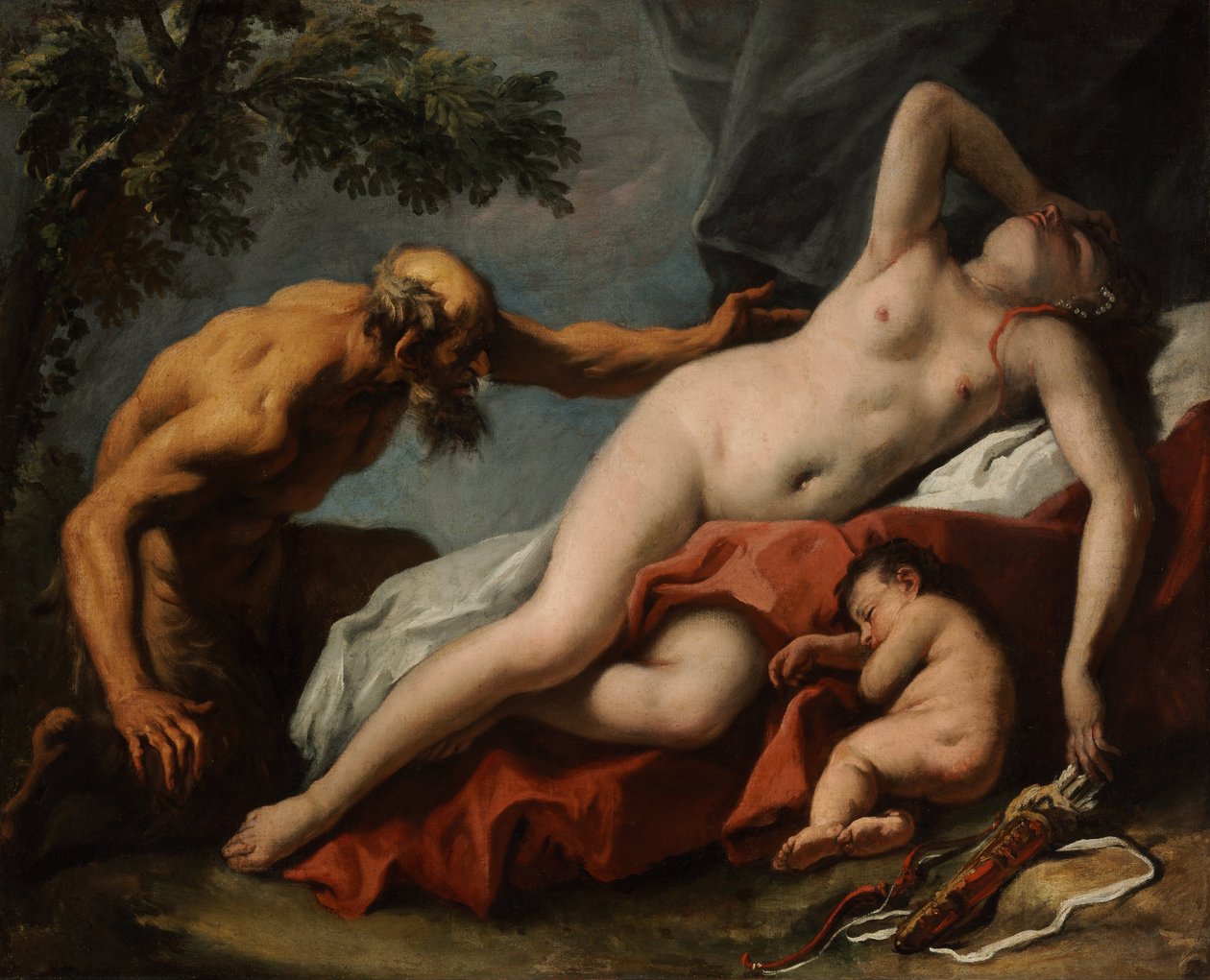 Venüs ve Satyr by Sebastiano Ricci