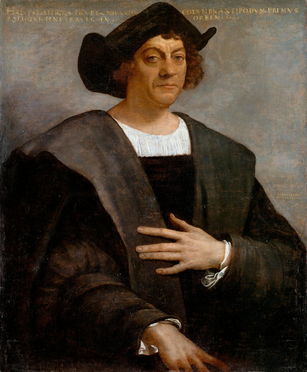 Kristof Kolomb Olduğu Söylenen Bir Adamın Portresi by Sebastiano del Piombo