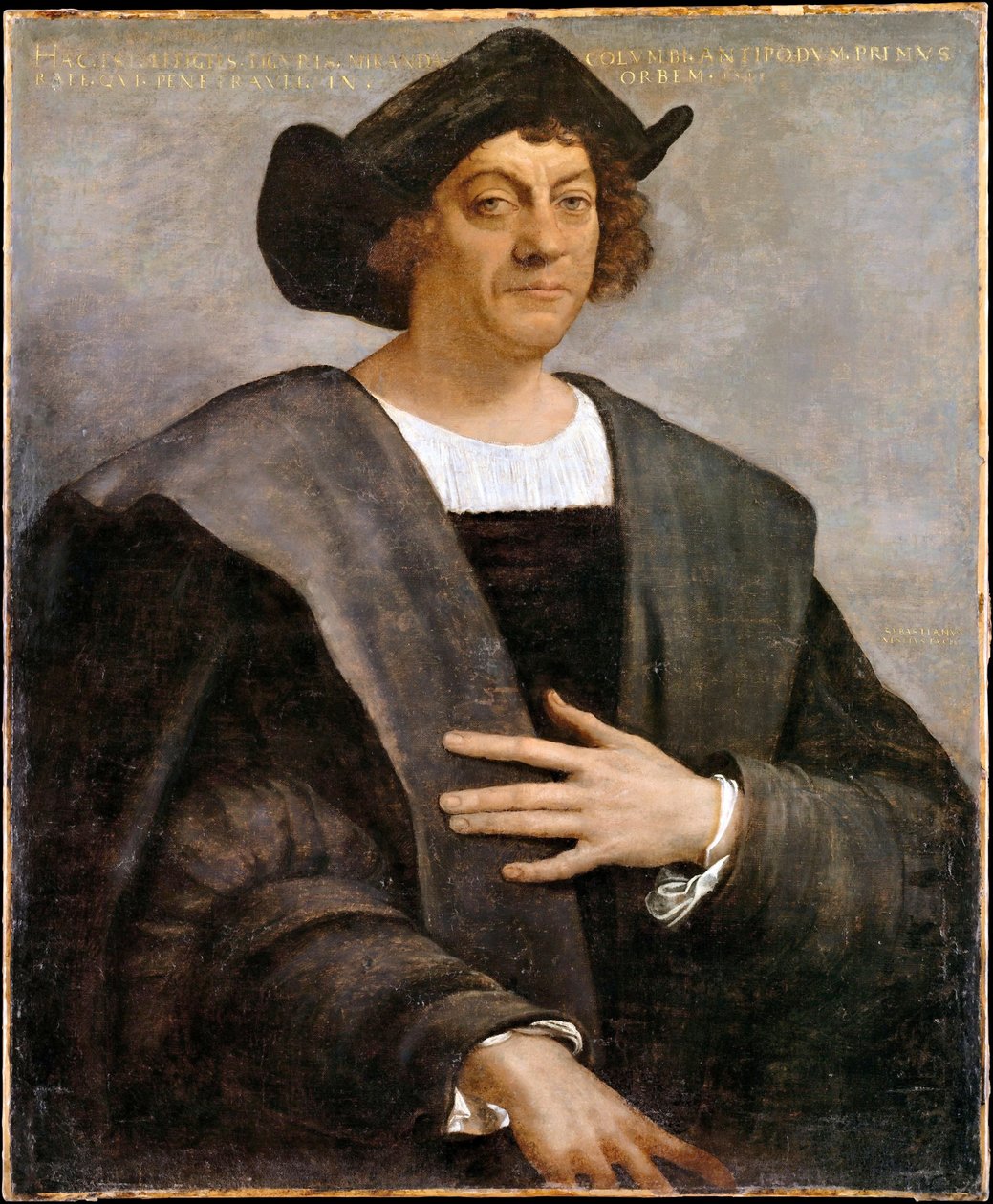 Kristof Kolomb Olduğu Söylenen Bir Adamın Portresi by Sebastiano del Piombo