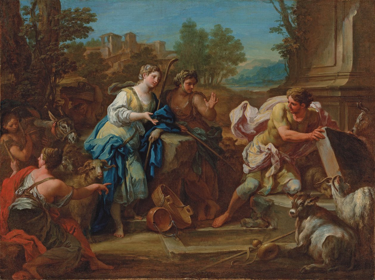 kuyuda Jacob ve Rachel by Sebastiano Conca