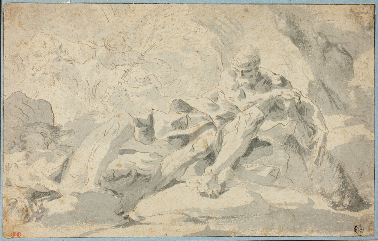 Herkül ve Cacus by Sebastiano Galeotti