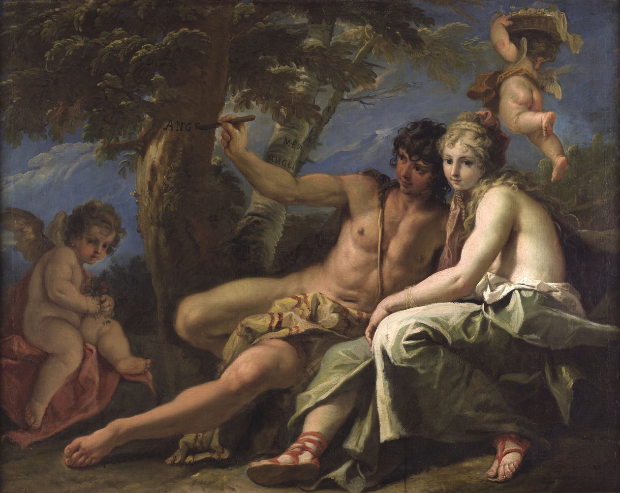 Angelica ve Medoro by Sebastiano Ricci