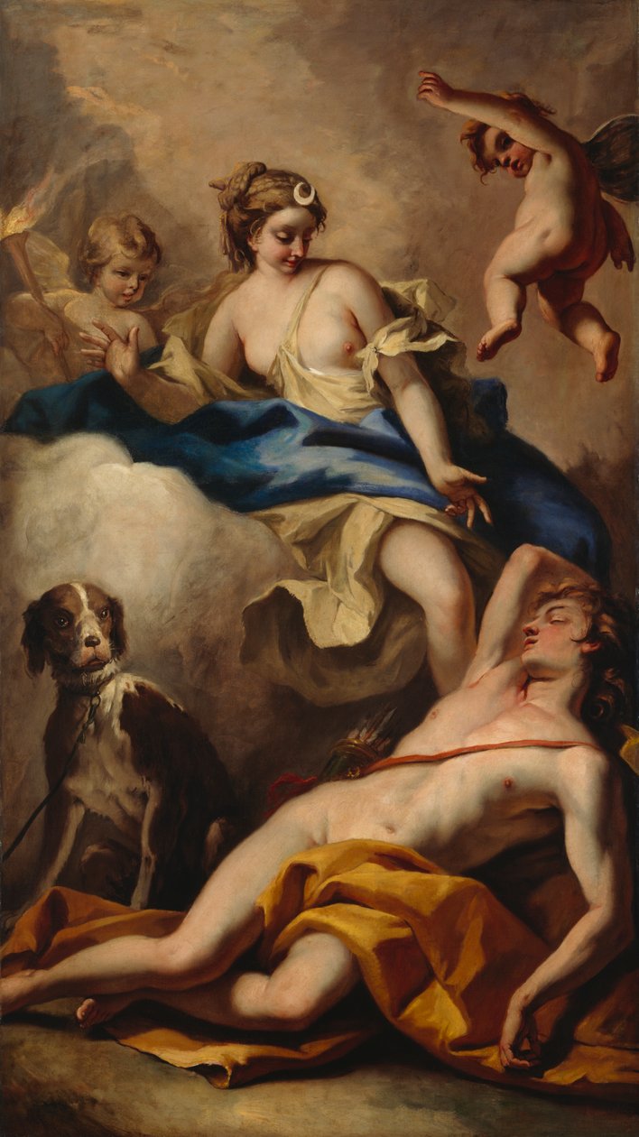 Diana ve Endymion (tuval üzerine yağlıboya) by Sebastiano Ricci