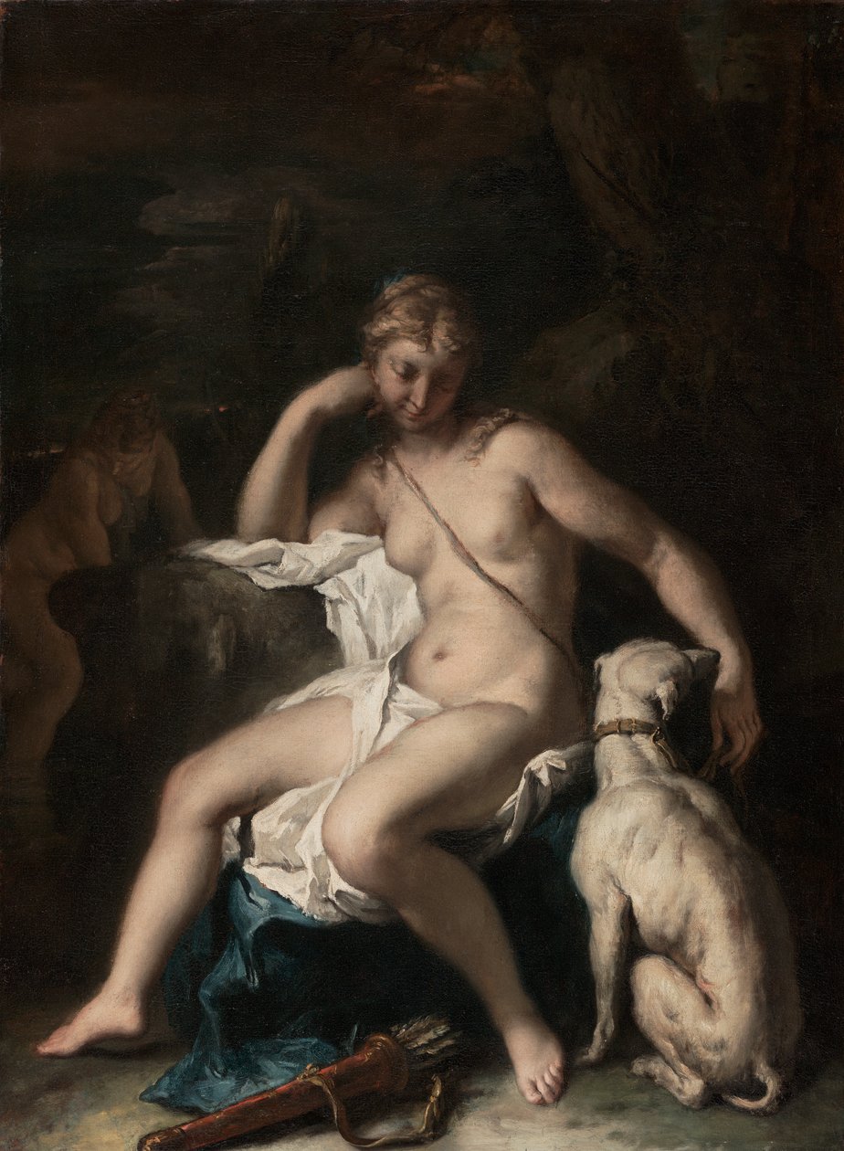 Diana ve Köpeği, c.1717-20 (tuval üzerine yağlı boya) by Sebastiano Ricci