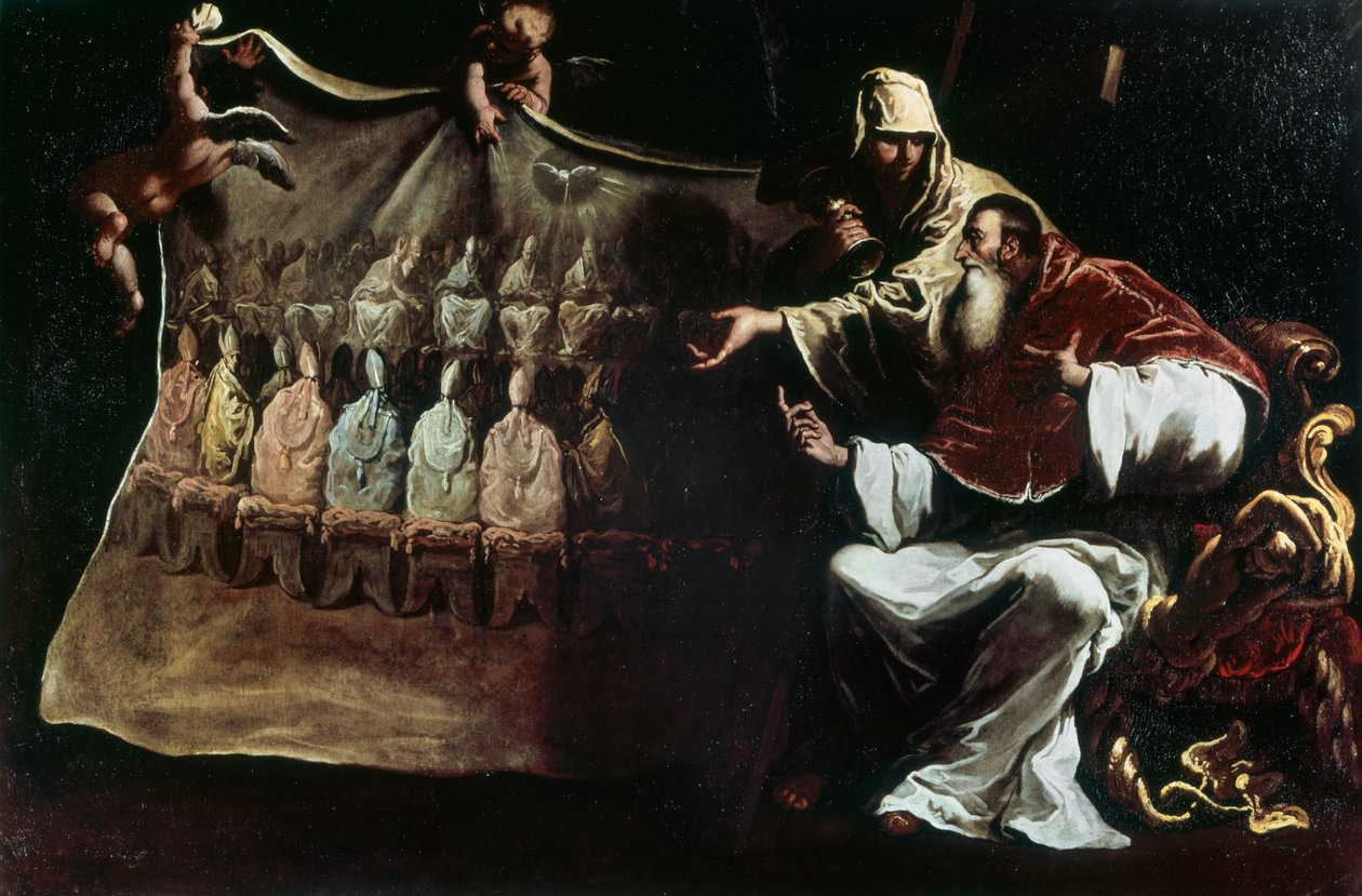 Papa III.Paul, Trent Konseyi'ni toplamak için Faith'ten ilham aldı by Sebastiano Ricci