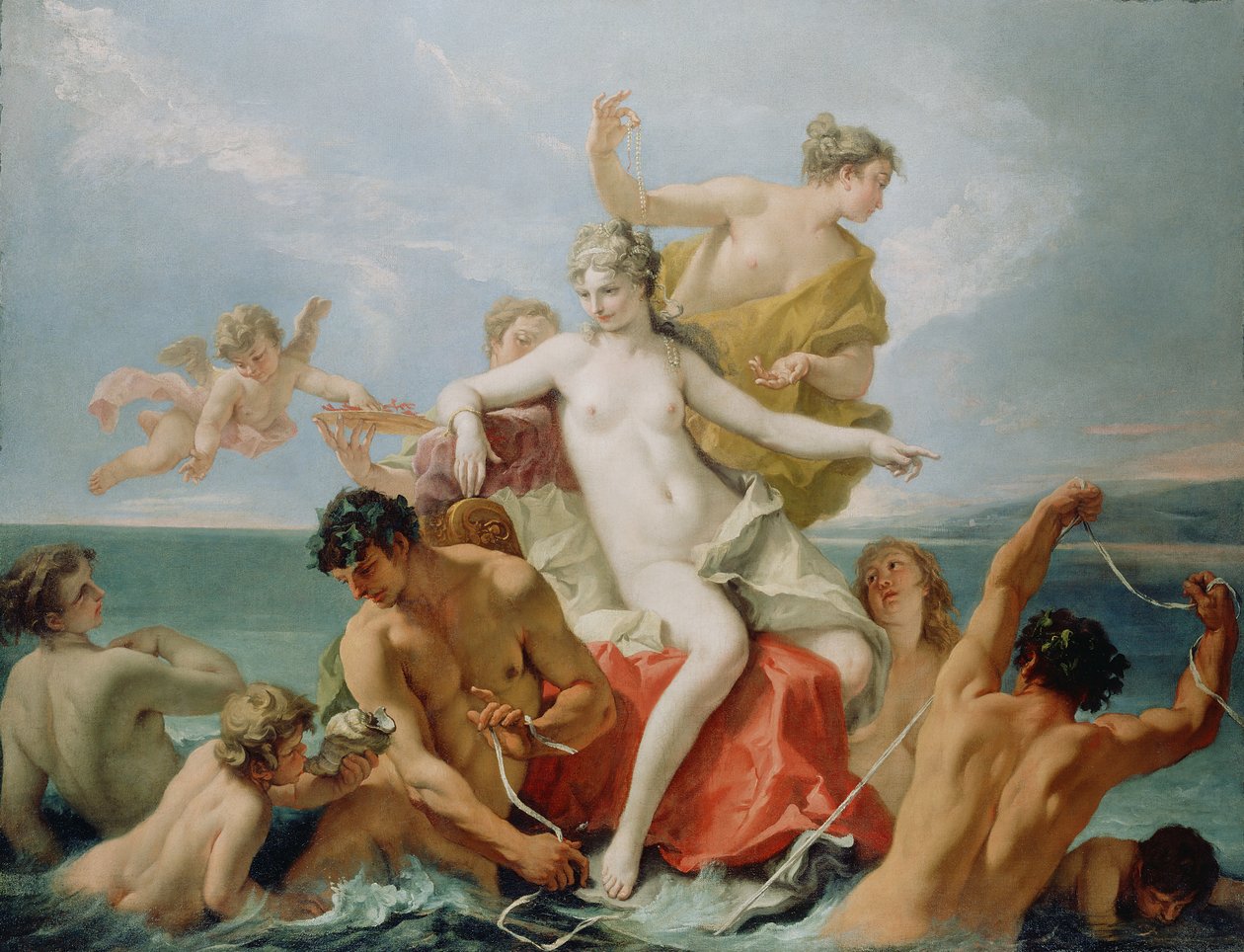 Deniz Venüsünün Zaferi, c.1713 (tuval üzerine yağlı boya) by Sebastiano Ricci