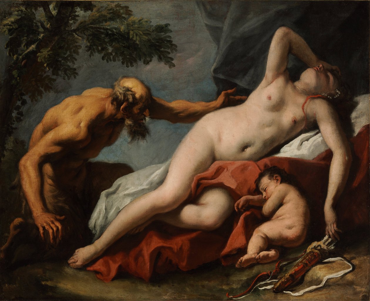 Venüs ve Satyr - Resim Sebastiano Ricci tarafından by Sebastiano Ricci