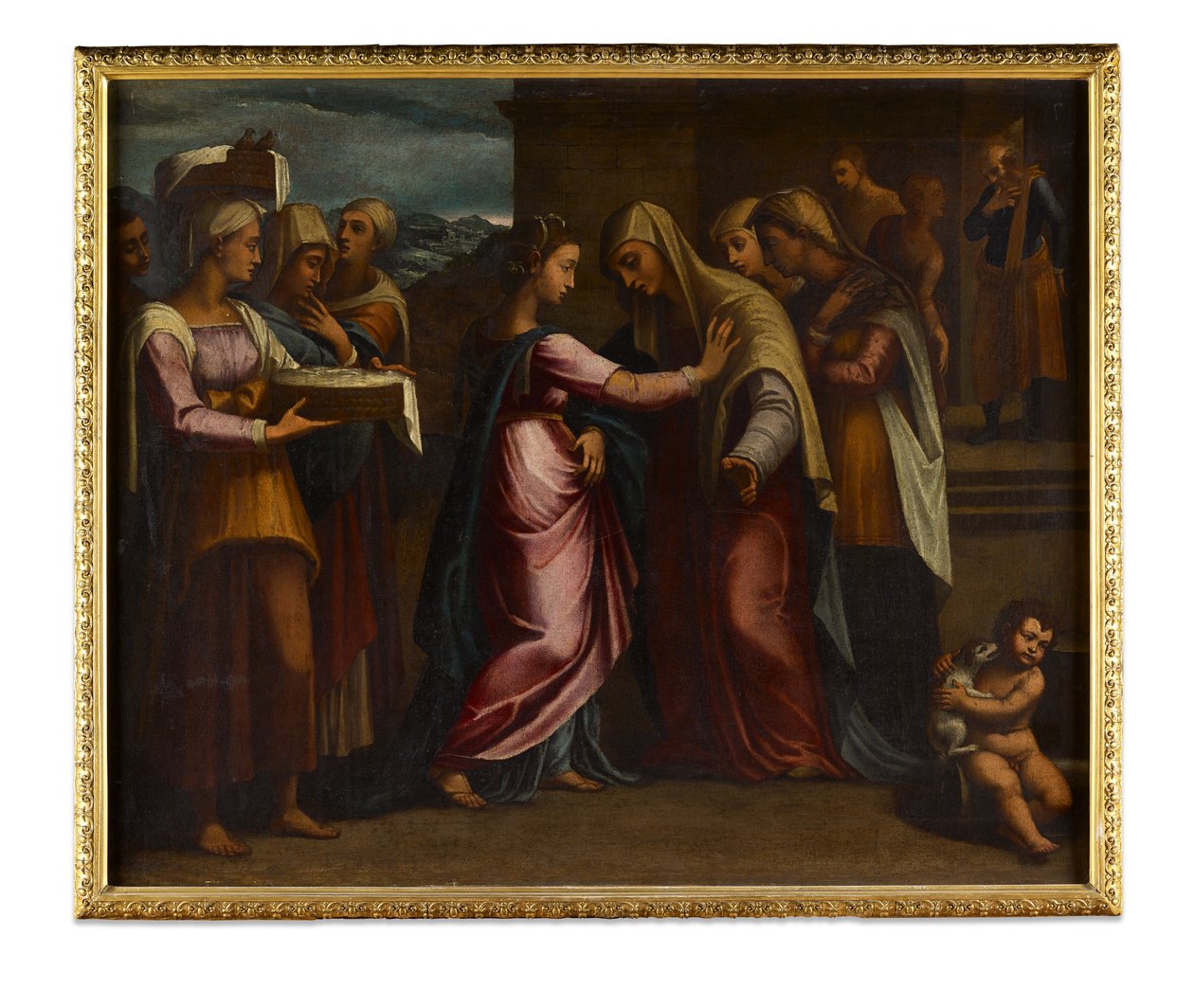 The Visitation (tuval üzerine yağlıboya) by Sebastiano del (c.1485-1547) (after) Piombo