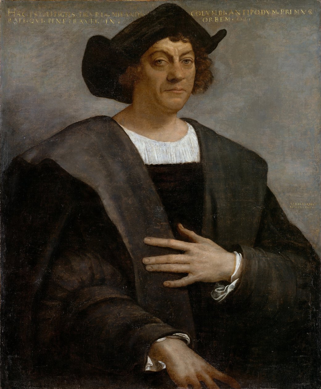 Kristof Kolomb Olduğu Söylenen Bir Adamın Portresi (c.1446-1506) by Sebastiano del (c.1485 1547) Piombo