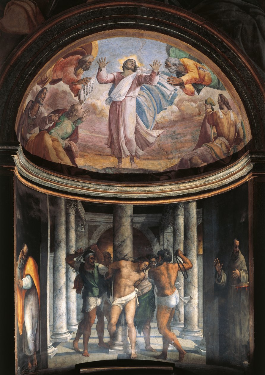 İsa'nın Kırbaçlanması (fresk) by Sebastiano del (c.1485 1547) Piombo