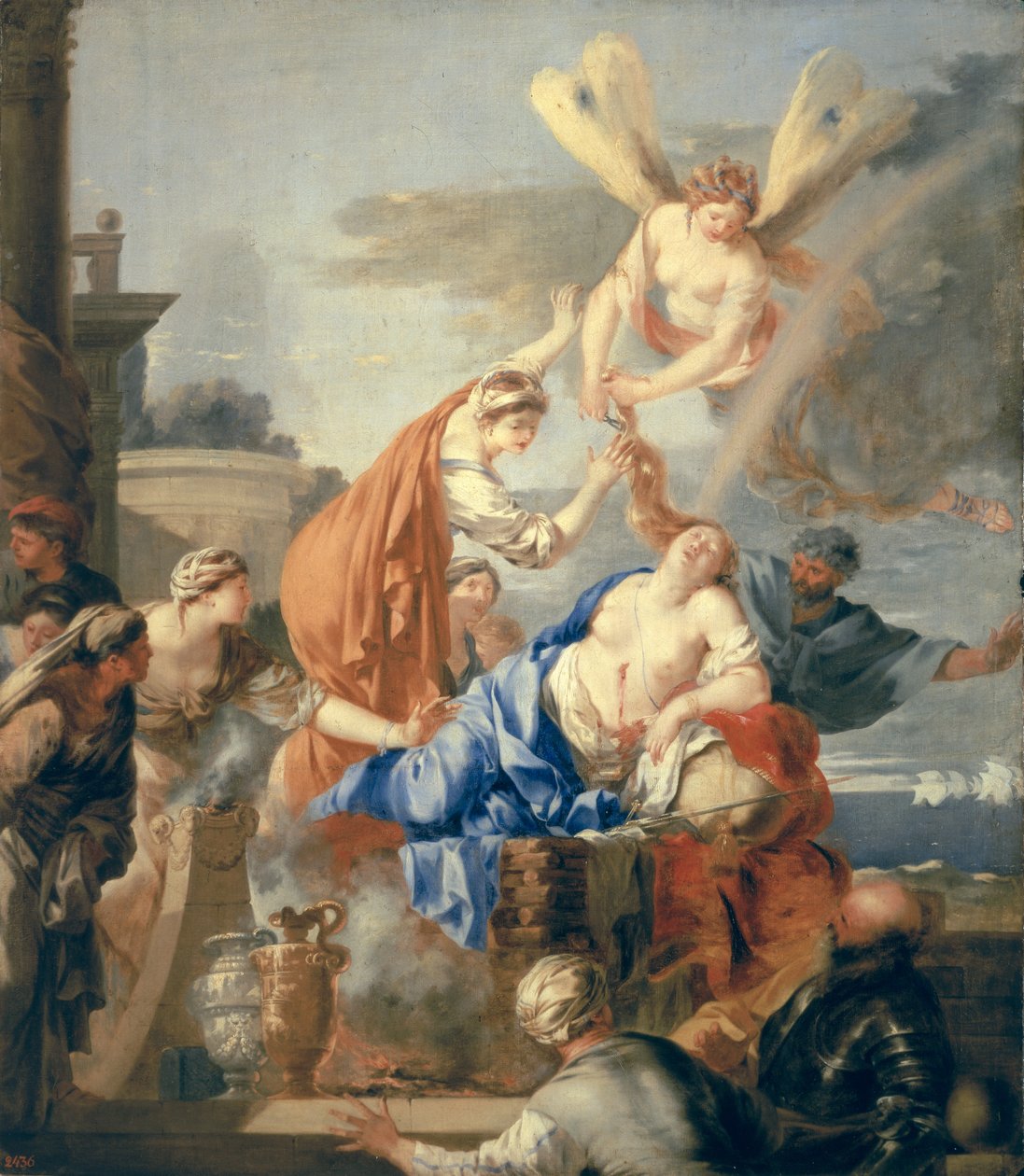 Dido'nun Ölümü, 1630'ların sonu by Sébastien Bourdon