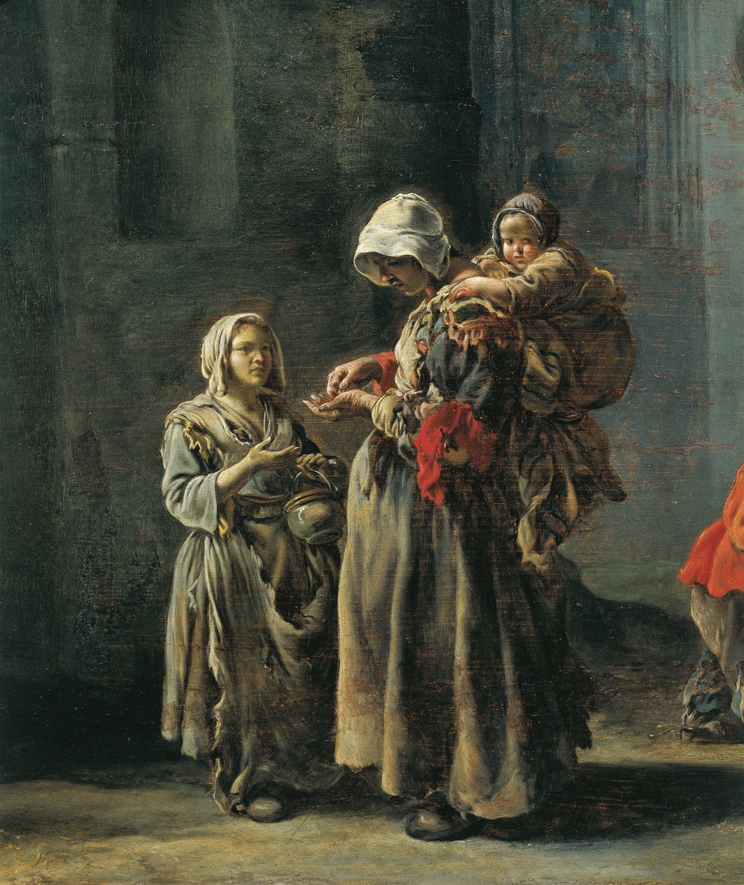 Dilenciler, Sebastian Bourdon (1616-1671), Detay by Sébastien Bourdon