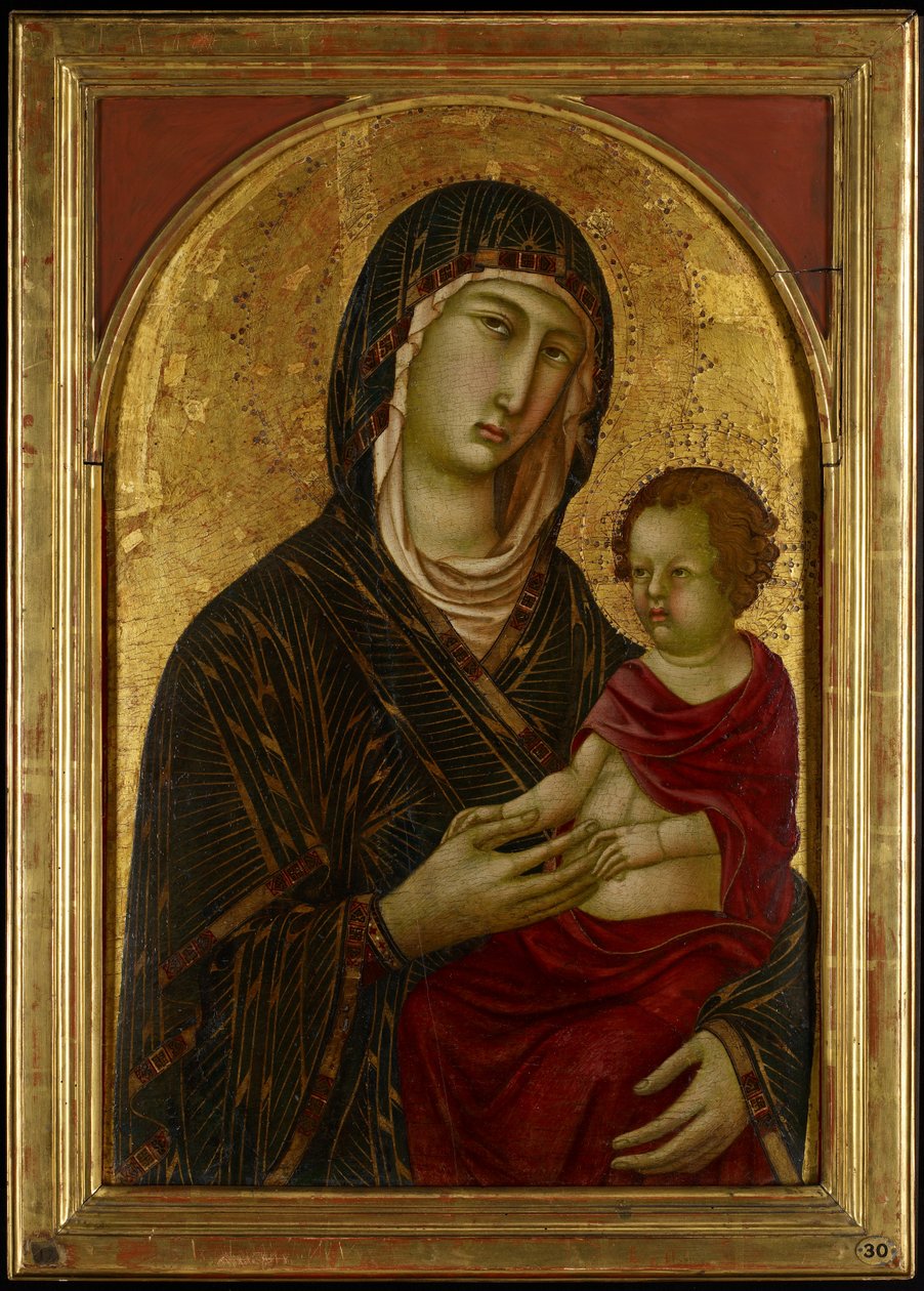 Madonna ve Çocuk, c.1310 (kavak panel üzerinde tempera ve altın zemin) by Segna di Bonaventura