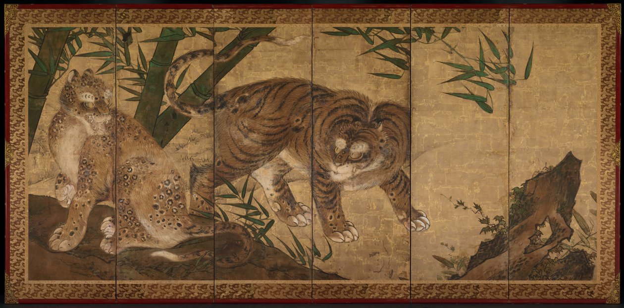 Kaplan ve Leopar, 1668. by Sekkei Yamaguchi