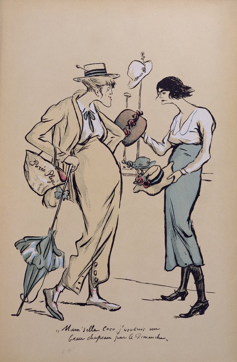 Coco Chanel (1883-1971) bir şapkacı olarak, 