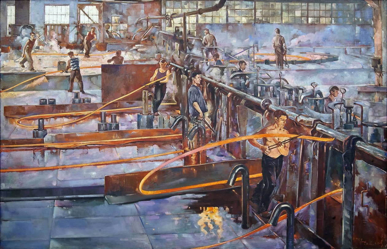Le plan quinquennal - Leningrad par Pavlov, Semyon Andreevich (1893-1941)