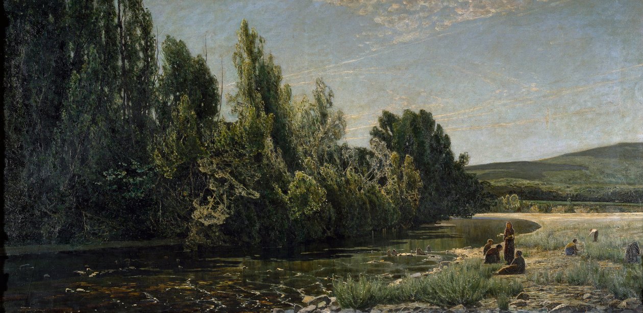 Bormida Nehri kıyıları, İtalya (tuval üzerine yağlı boya by Serafin Avendano