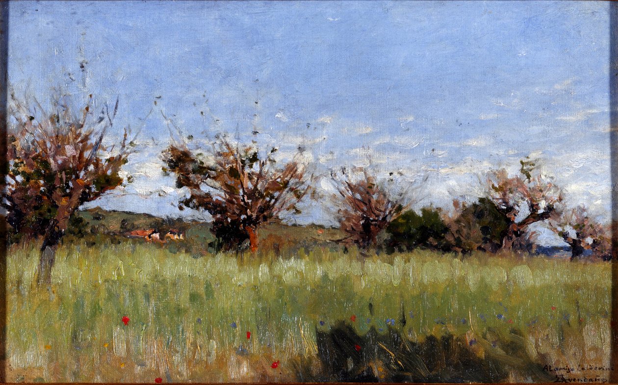 Dutlu Buğday Tarlası (tuval üzerine yağlı boya by Serafin Avendano